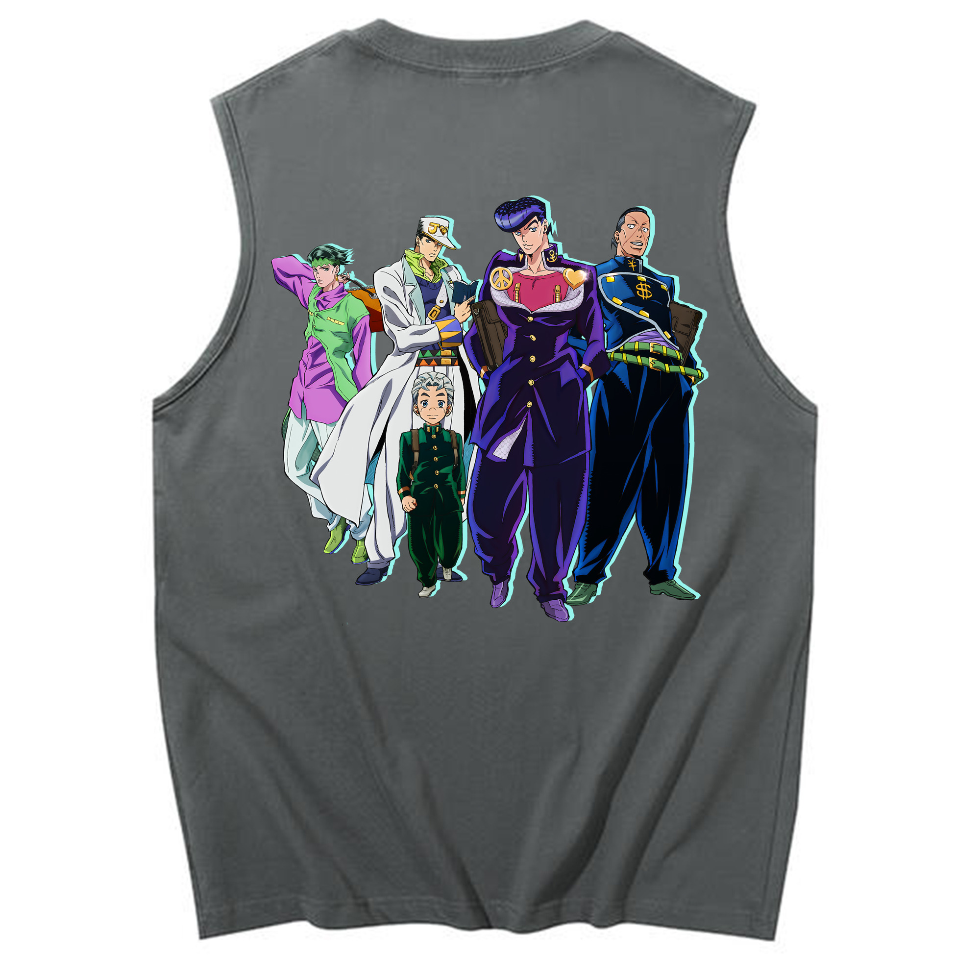 （画像用） ジョジョの奇妙な冒険 JoJo's Bizarre Adventure コットン100％タンクトップ（背面プリント）